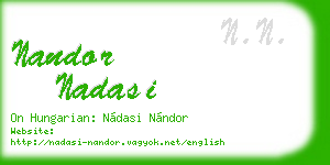 nandor nadasi business card